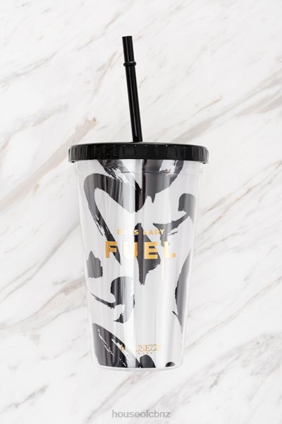 House of CB Fuel Monochrome Insulated Cup with Straw XTP20Z1346 Gifts