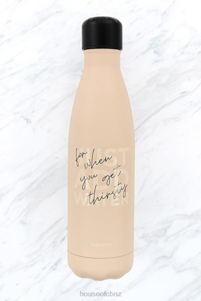 House of CB Metal Beige & Black Water Bottle XTP20Z1329 Gifts