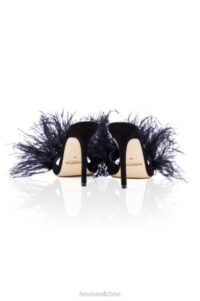 House of CB Plume Black Mule XTP20Z1085 Shoes