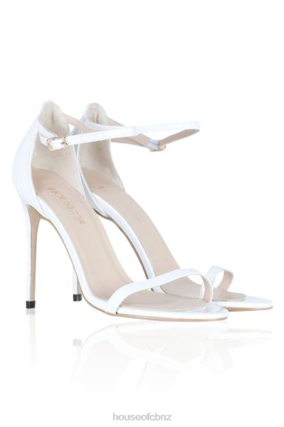 House of CB MARIVEL White Patent Leather Sandals XTP20Z1134 Shoes