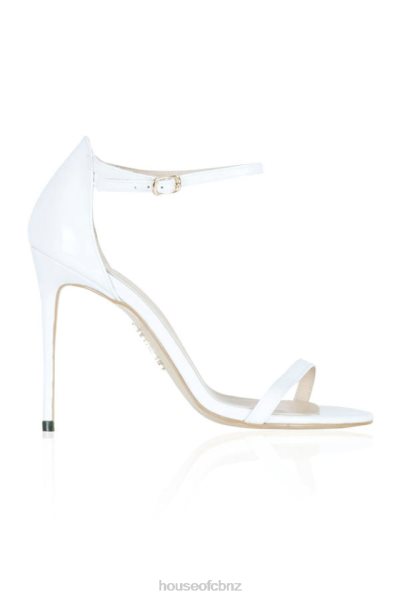 House of CB MARIVEL White Patent Leather Sandals XTP20Z1134 Shoes