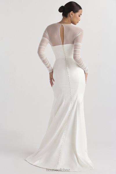 House of CB Elise White Satin Bridal Gown XTP20Z1143 Weddings