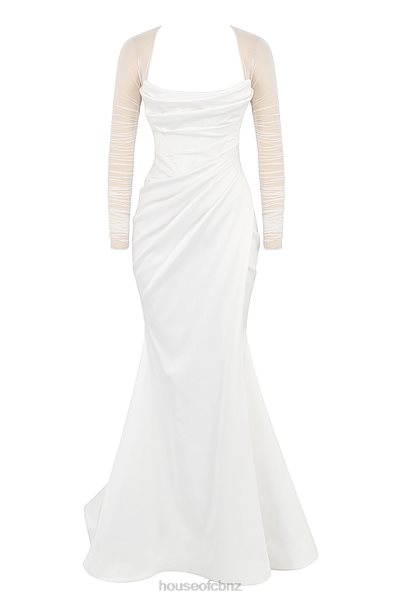 House of CB Elise White Satin Bridal Gown XTP20Z1143 Weddings