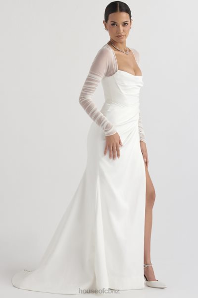 House of CB Elise White Satin Bridal Gown XTP20Z1143 Weddings