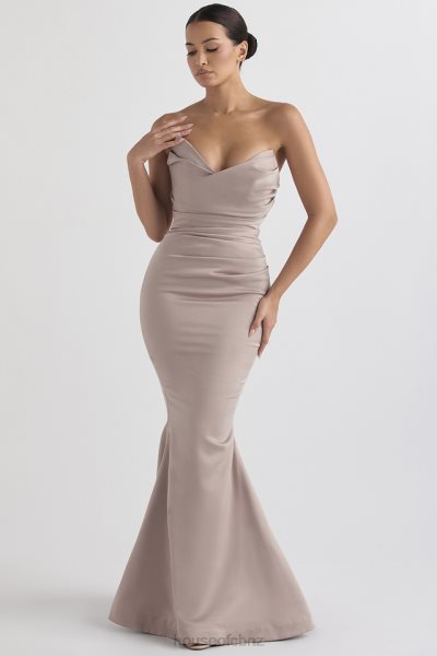 House of CB Fleur Mushroom Satin Strapless Gown XTP20Z1148 Weddings