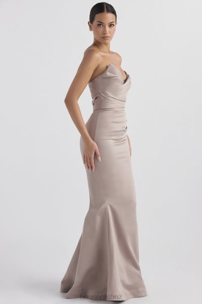 House of CB Fleur Mushroom Satin Strapless Gown XTP20Z1148 Weddings