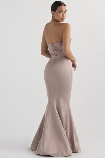 House of CB Fleur Mushroom Satin Strapless Gown XTP20Z1148 Weddings