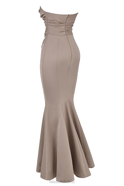 House of CB Fleur Mushroom Satin Strapless Gown XTP20Z1148 Weddings