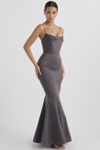 House of CB Violette Shadow Satin Fishtail Gown XTP20Z1152 Weddings